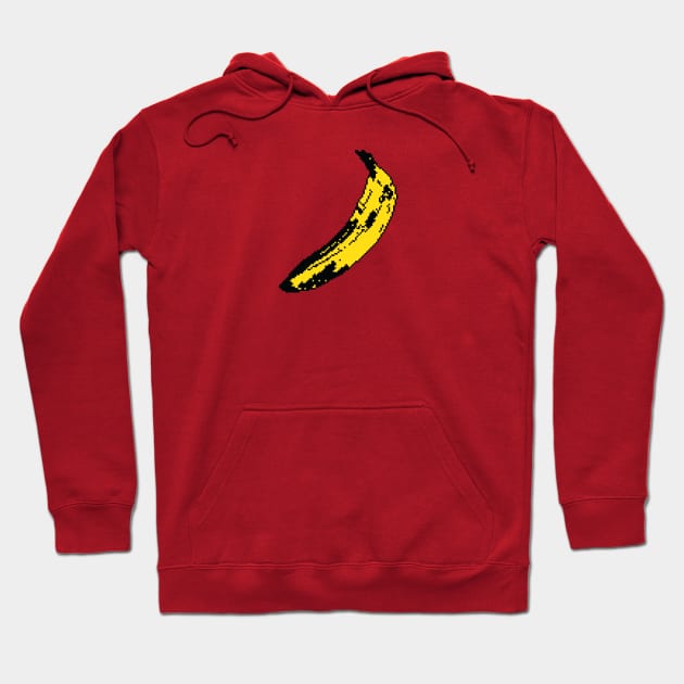 Banana Pop Art 8 Bit Hoodie by encip